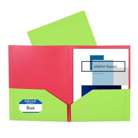 C-Line Products TwoTone TwoPocket Super Heavyweight Poly Portfolio Color May Vary, 36PK 34700-DS